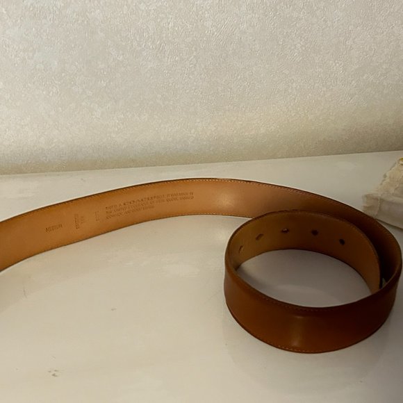 Coach Brown Leather Belt with Gold Buckle main image 5